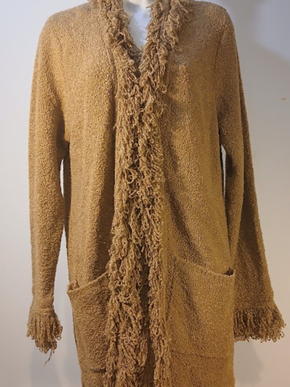Dialogue Tan Cardigan Small